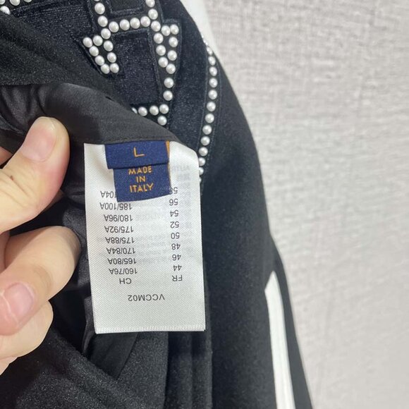 Louis Vuitton Velvet Patched Embroidered Baseball Jacket - Picture 8 of 8